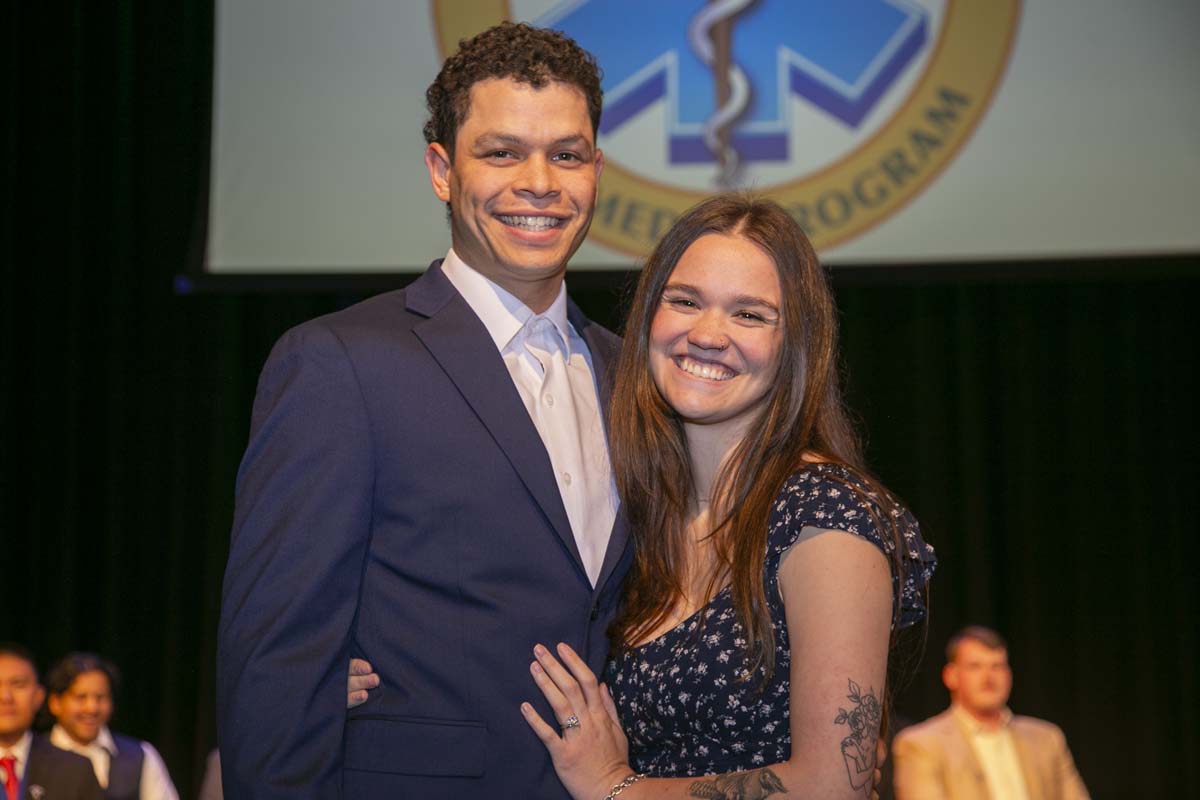 People enjoying EMT graduation