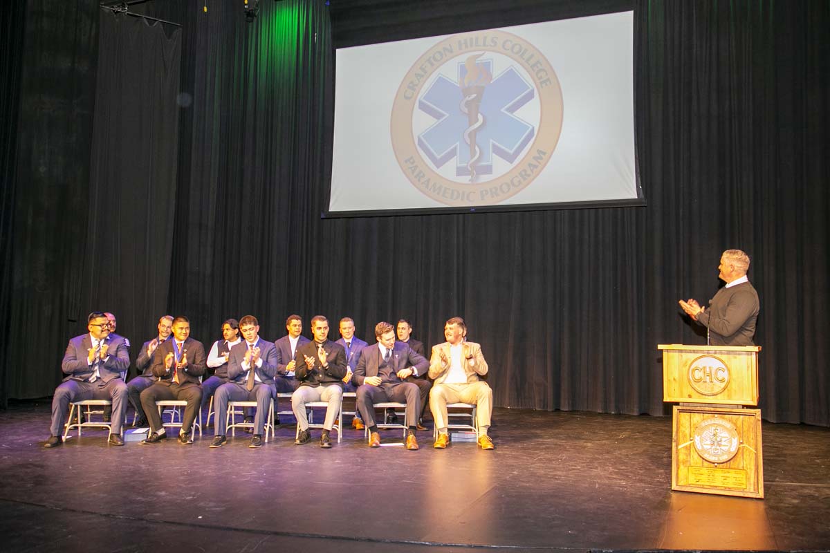 People enjoying EMT graduation