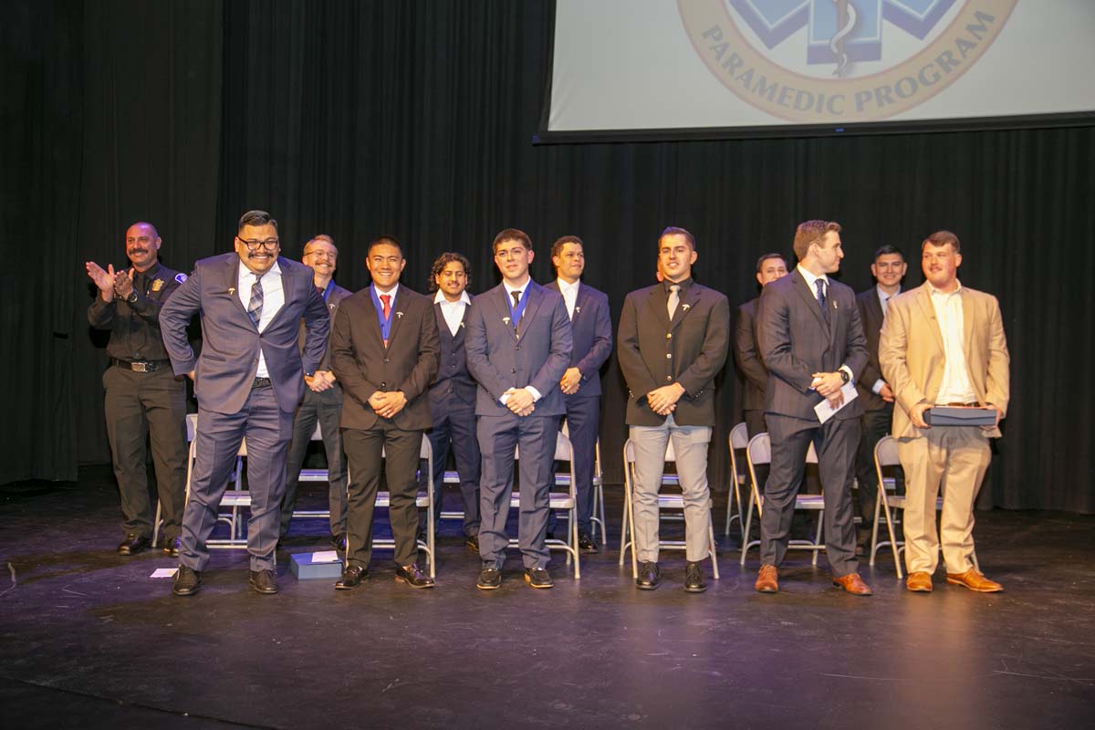 People enjoying EMT graduation
