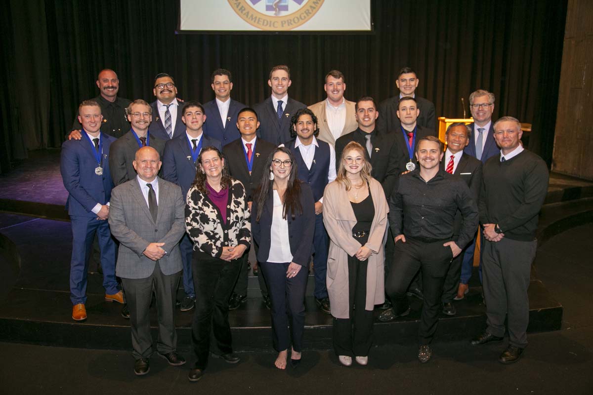 People enjoying EMT graduation