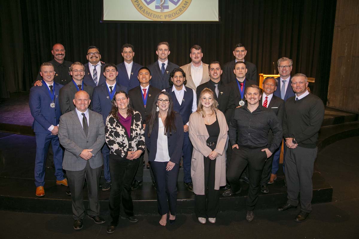 People enjoying EMT graduation