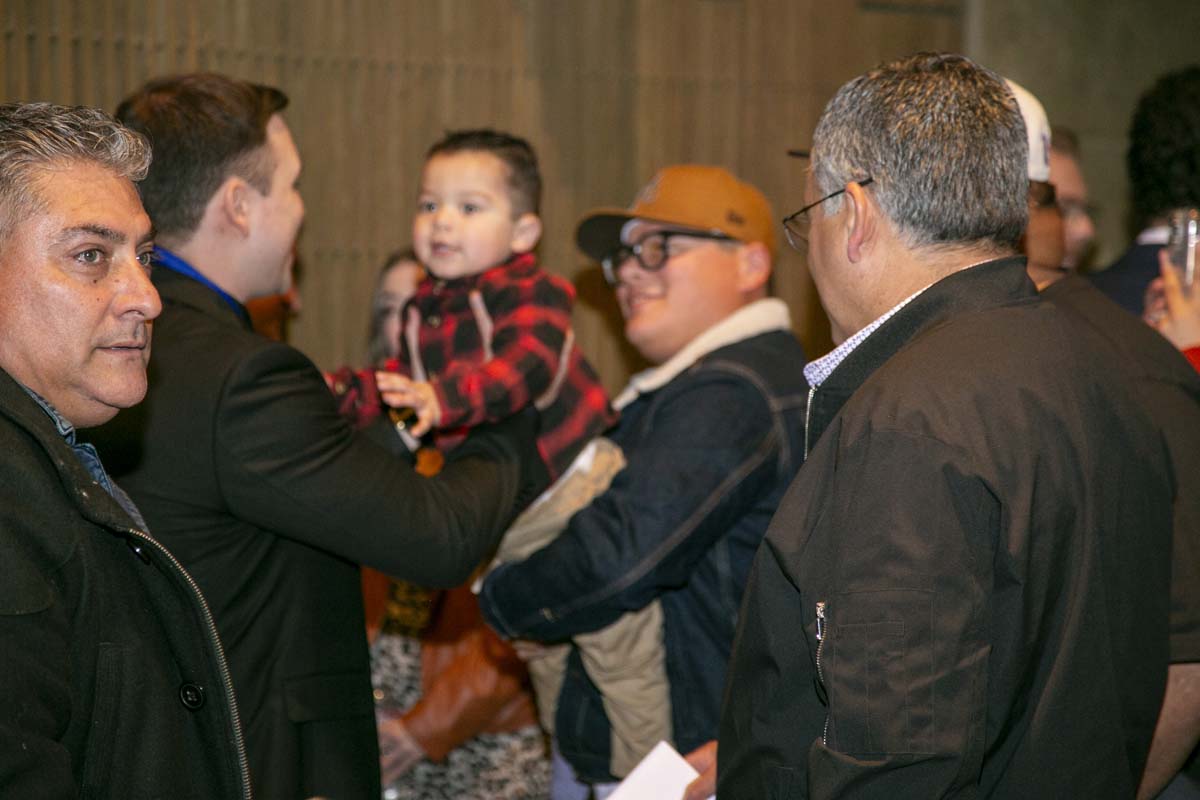 People enjoying EMT graduation