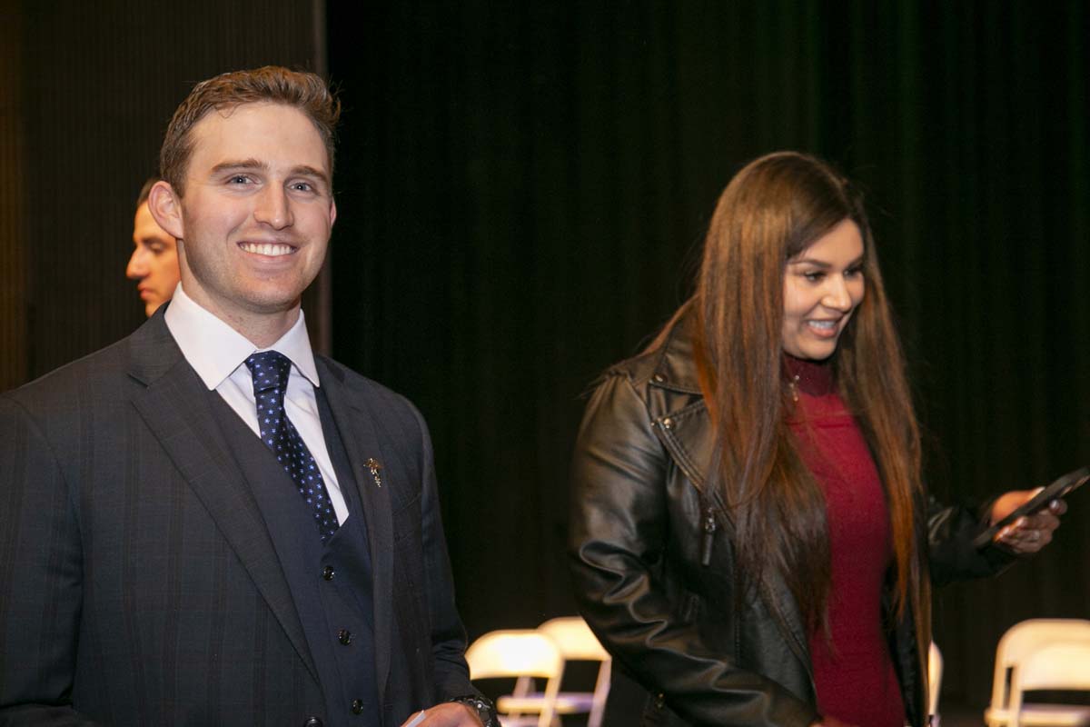 People enjoying EMT graduation