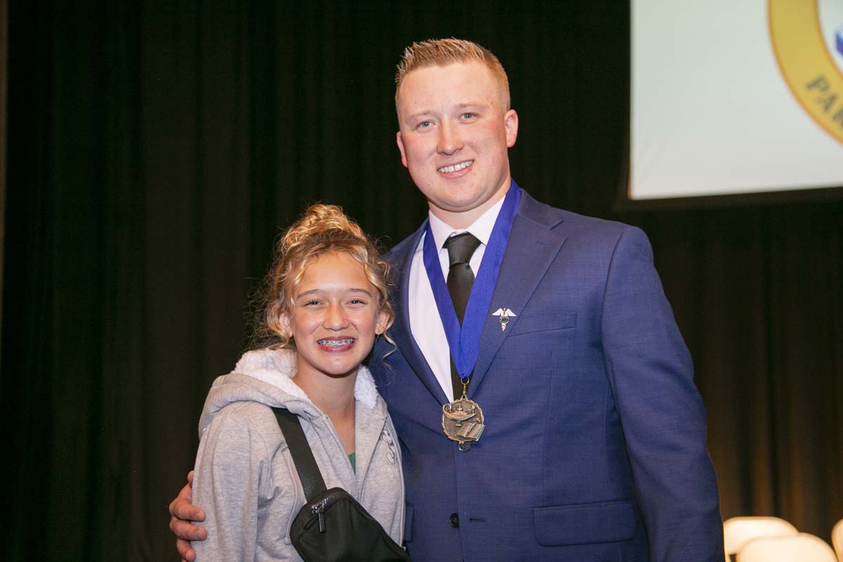 People enjoying EMT graduation