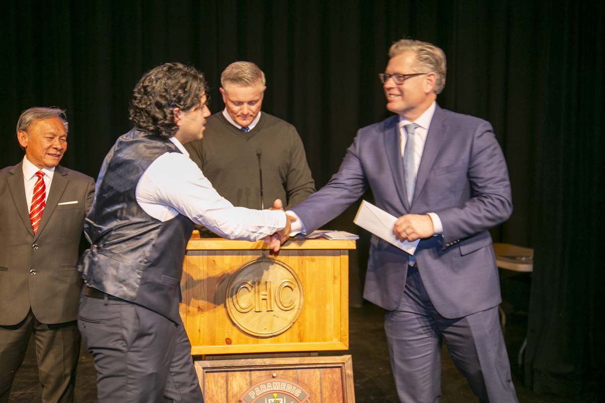 CHC Paramedic Grad with father.