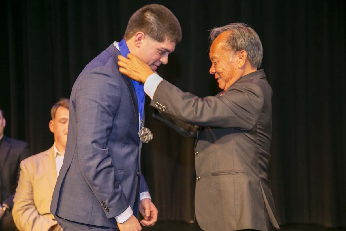 CHC Paramedic Grad with father.