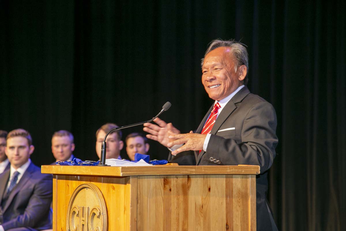 CHC Paramedic Grad with father.