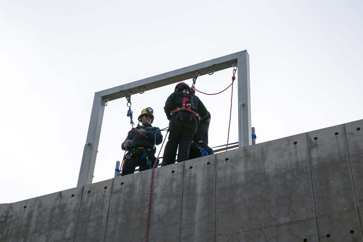 Girls attend the Empowerment Camp at Fire Academy.