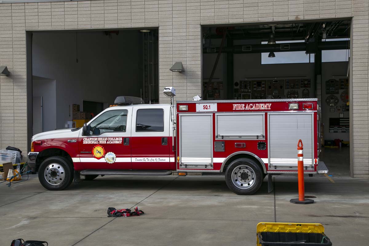 Girls attend the Empowerment Camp at Fire Academy.