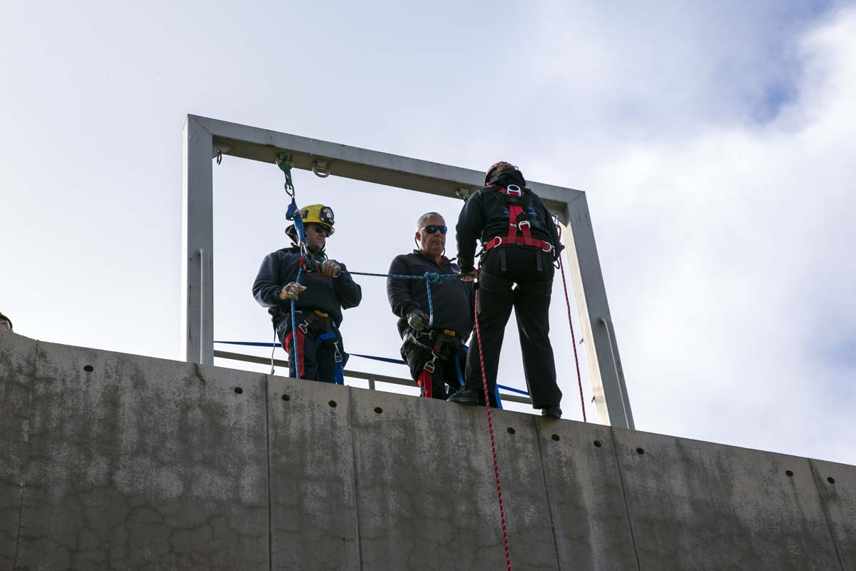 Girls attend the Empowerment Camp at Fire Academy.