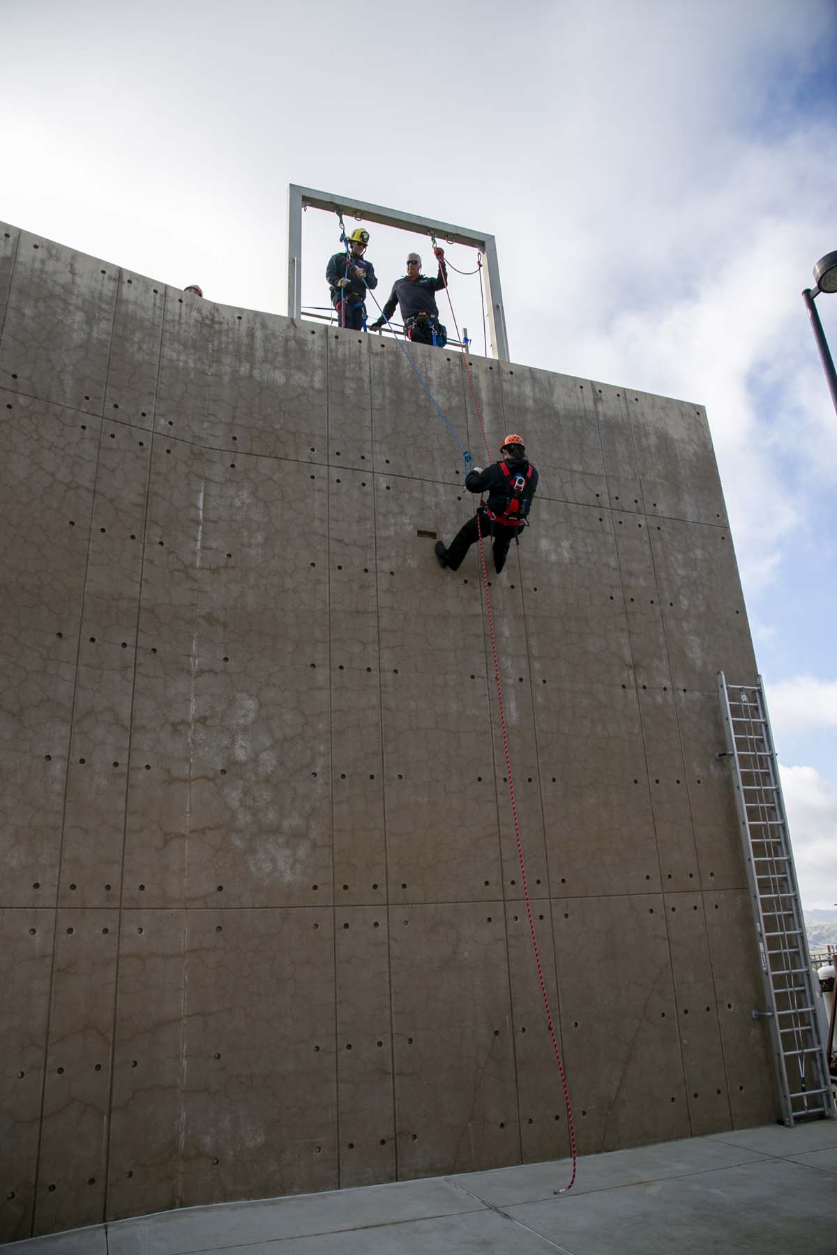 Girls attend the Empowerment Camp at Fire Academy.