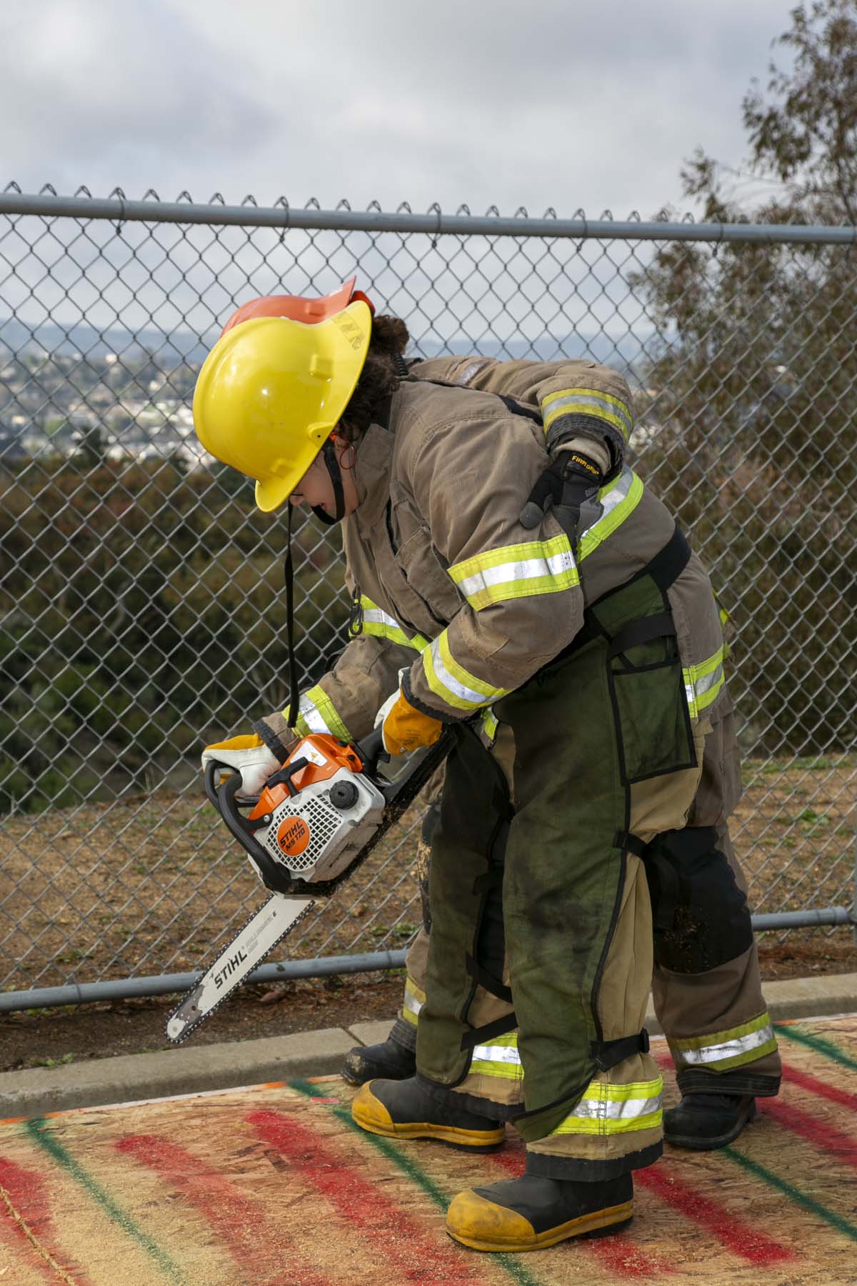 Girls attend the Empowerment Camp at Fire Academy.