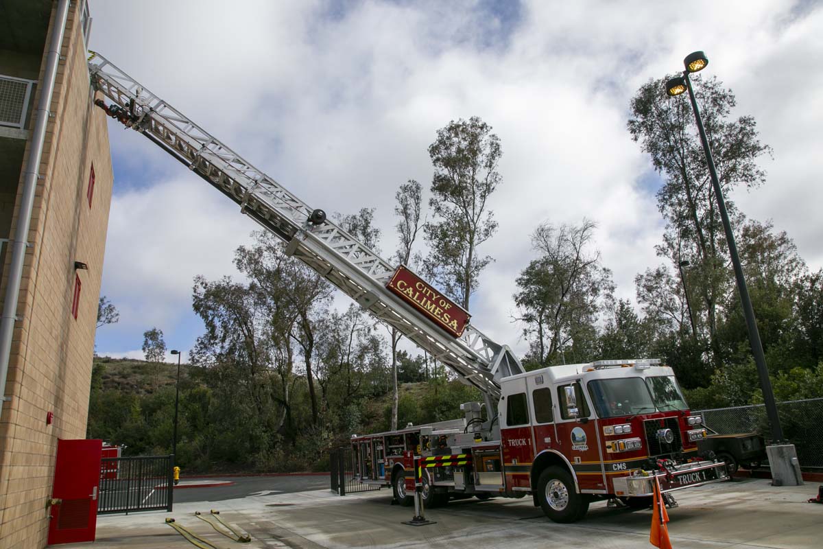 Girls attend the Empowerment Camp at Fire Academy.