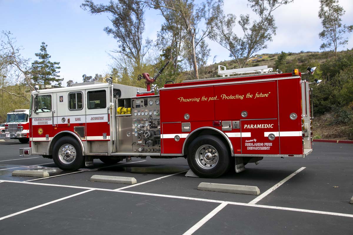 Girls attend the Empowerment Camp at Fire Academy.