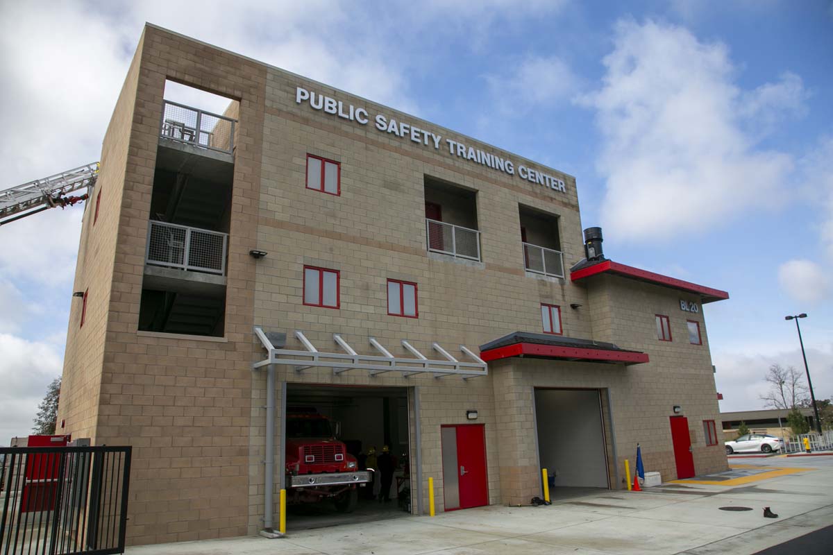 Girls attend the Empowerment Camp at Fire Academy.
