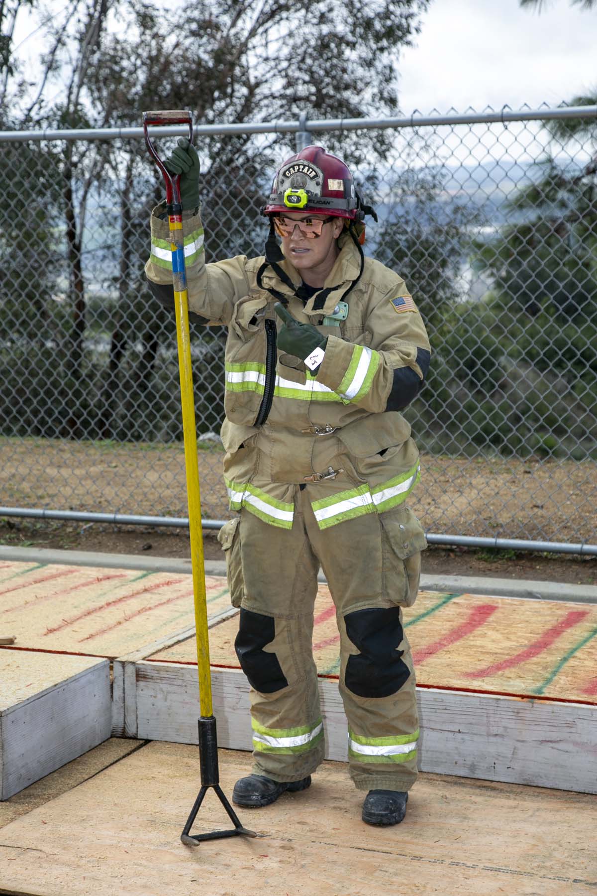 Girls attend the Empowerment Camp at Fire Academy.