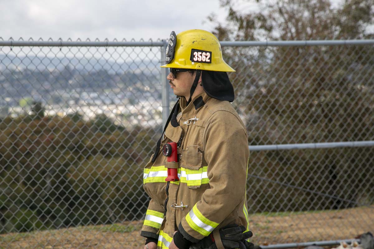 Girls attend the Empowerment Camp at Fire Academy.