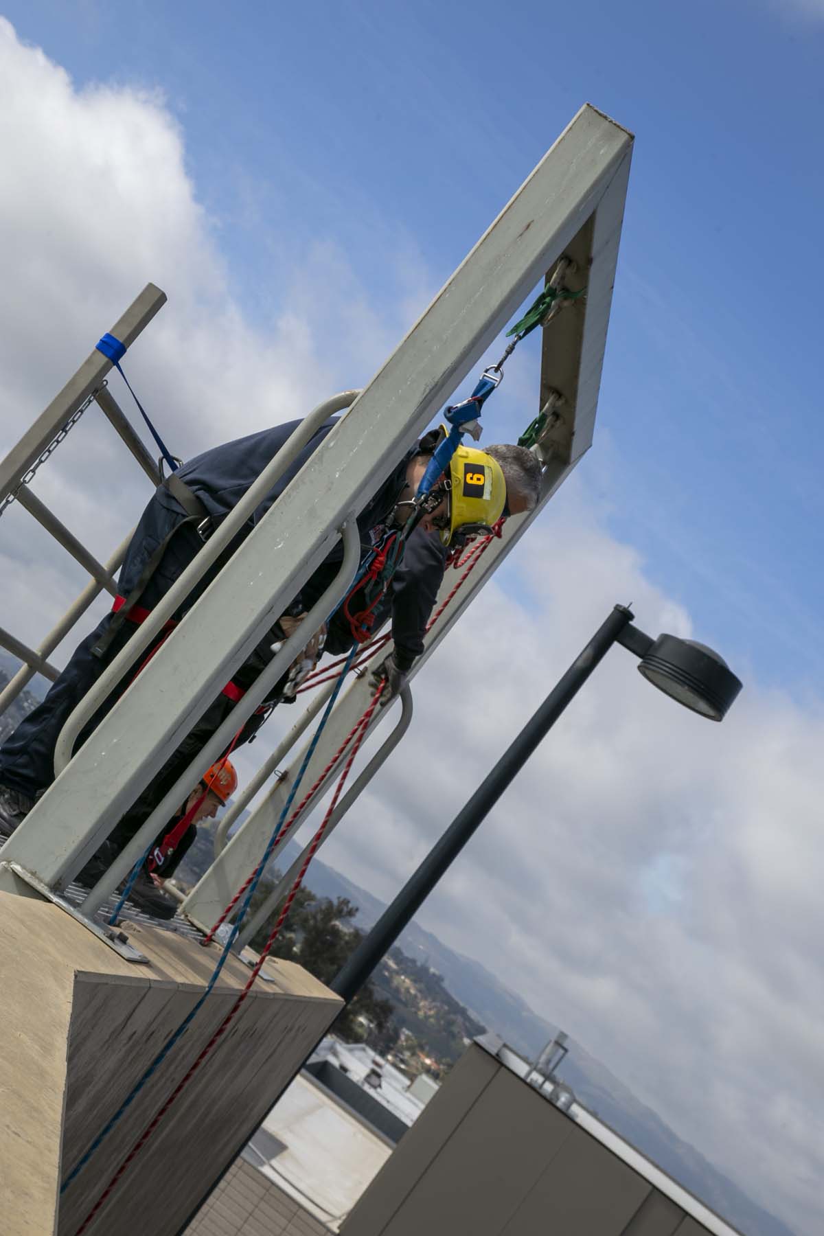 Girls attend the Empowerment Camp at Fire Academy.