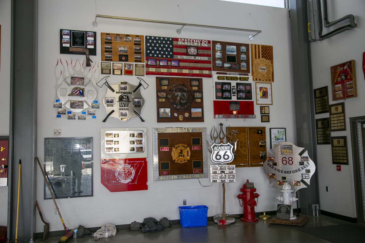 Girls attend the Empowerment Camp at Fire Academy.