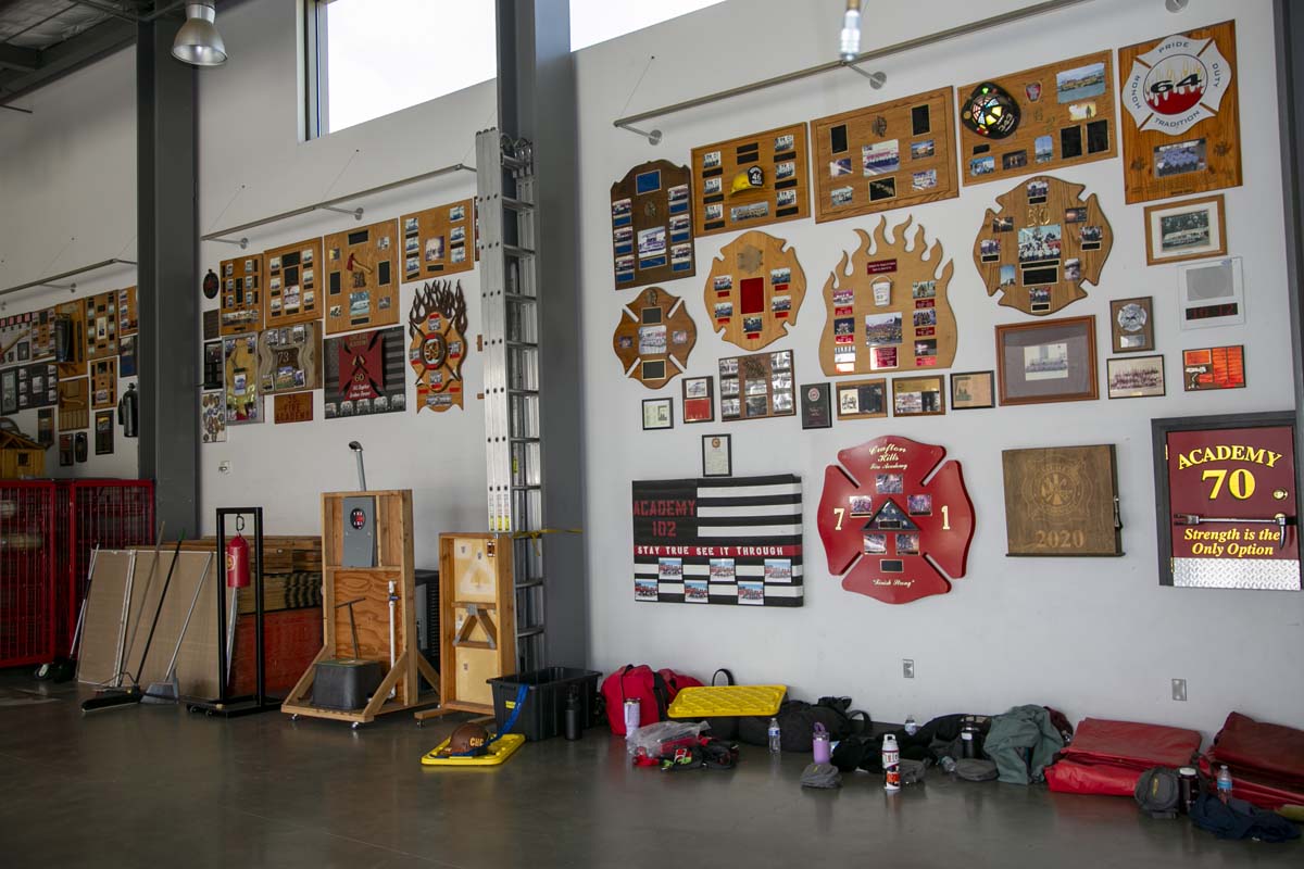 Girls attend the Empowerment Camp at Fire Academy.
