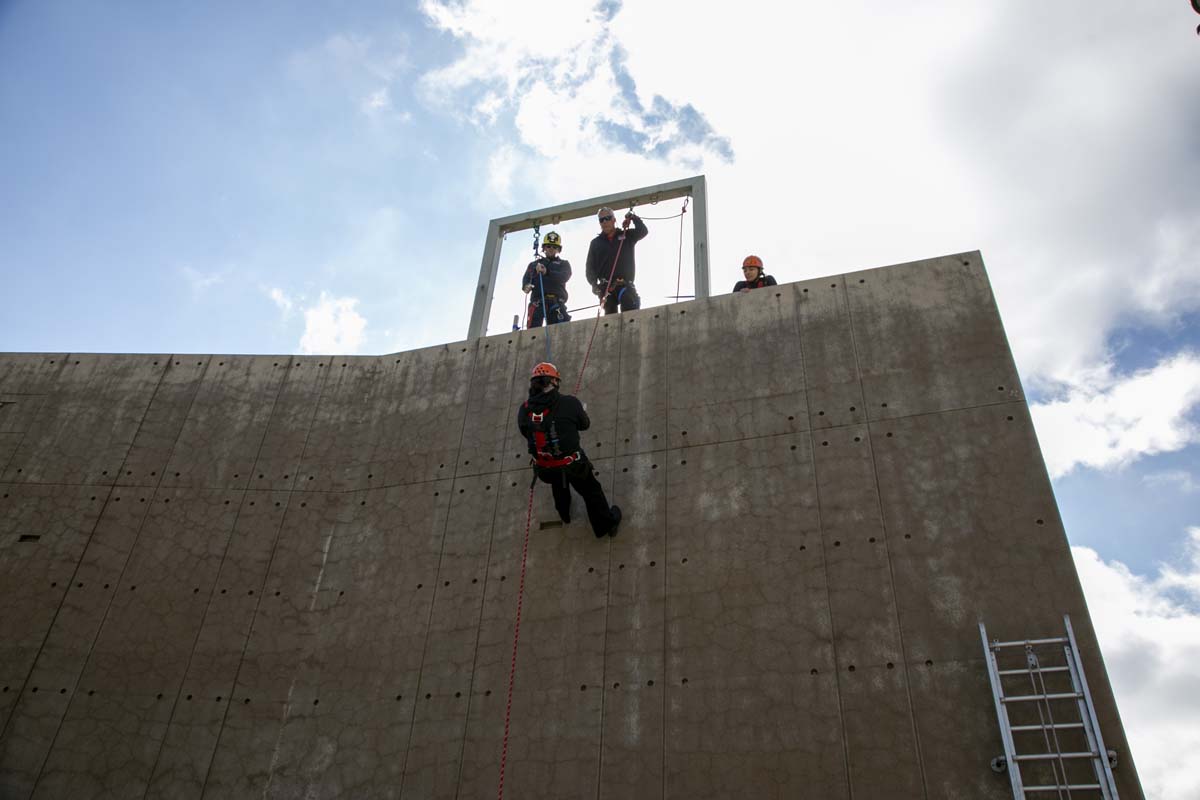 Girls attend the Empowerment Camp at Fire Academy.