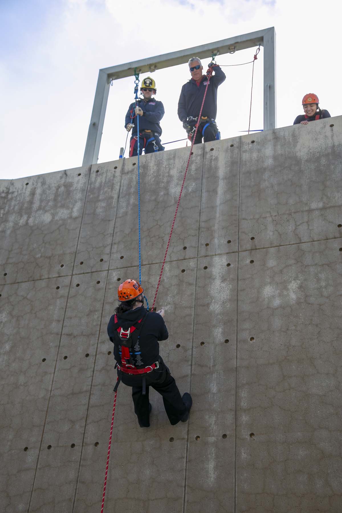 Girls attend the Empowerment Camp at Fire Academy.