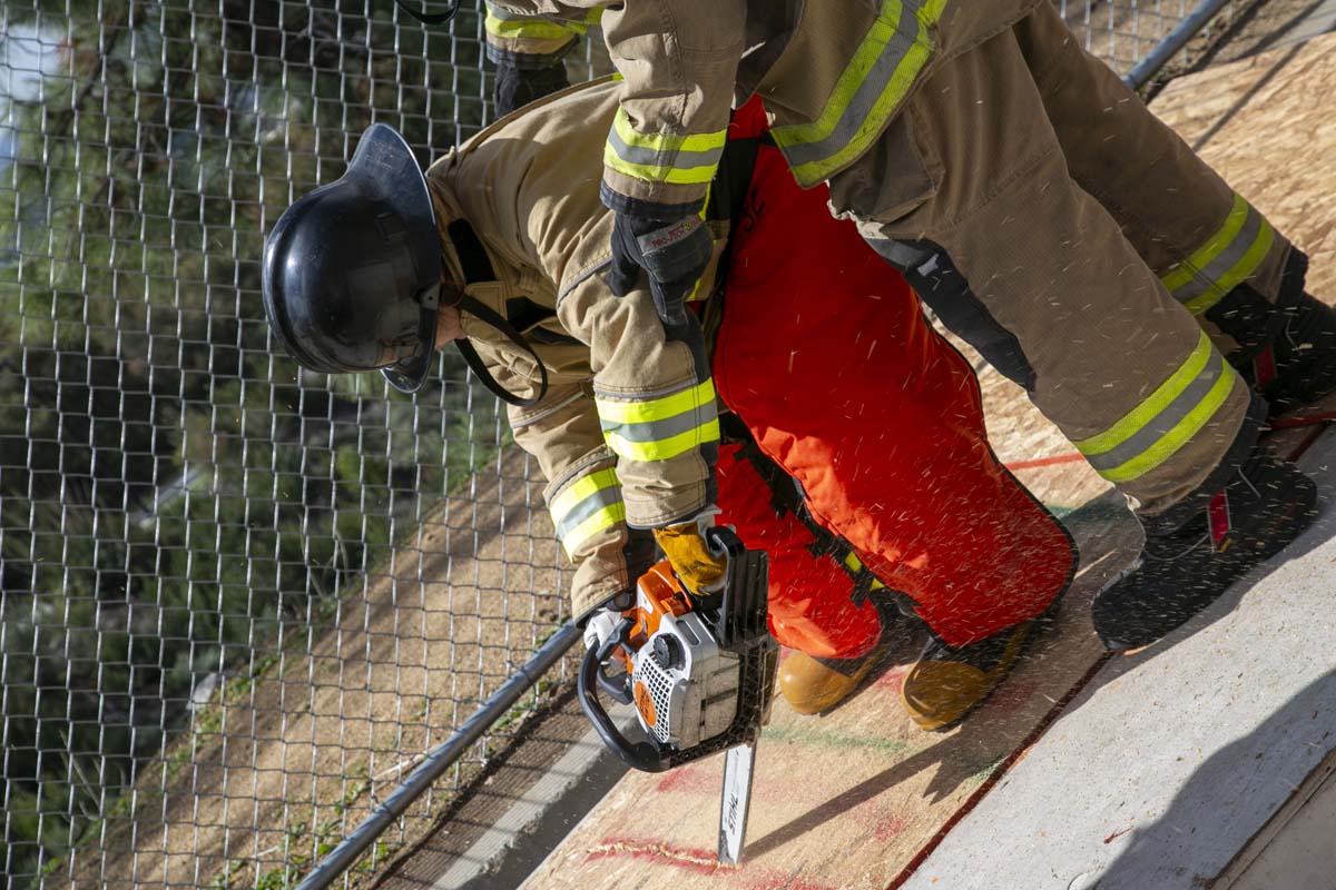 Girls attend the Empowerment Camp at Fire Academy.