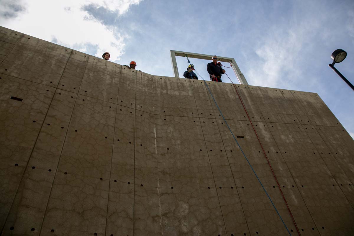 Girls attend the Empowerment Camp at Fire Academy.