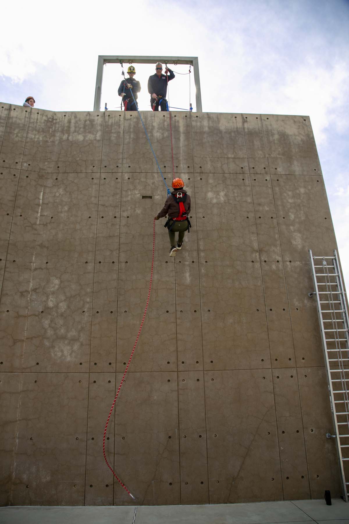 Girls attend the Empowerment Camp at Fire Academy.