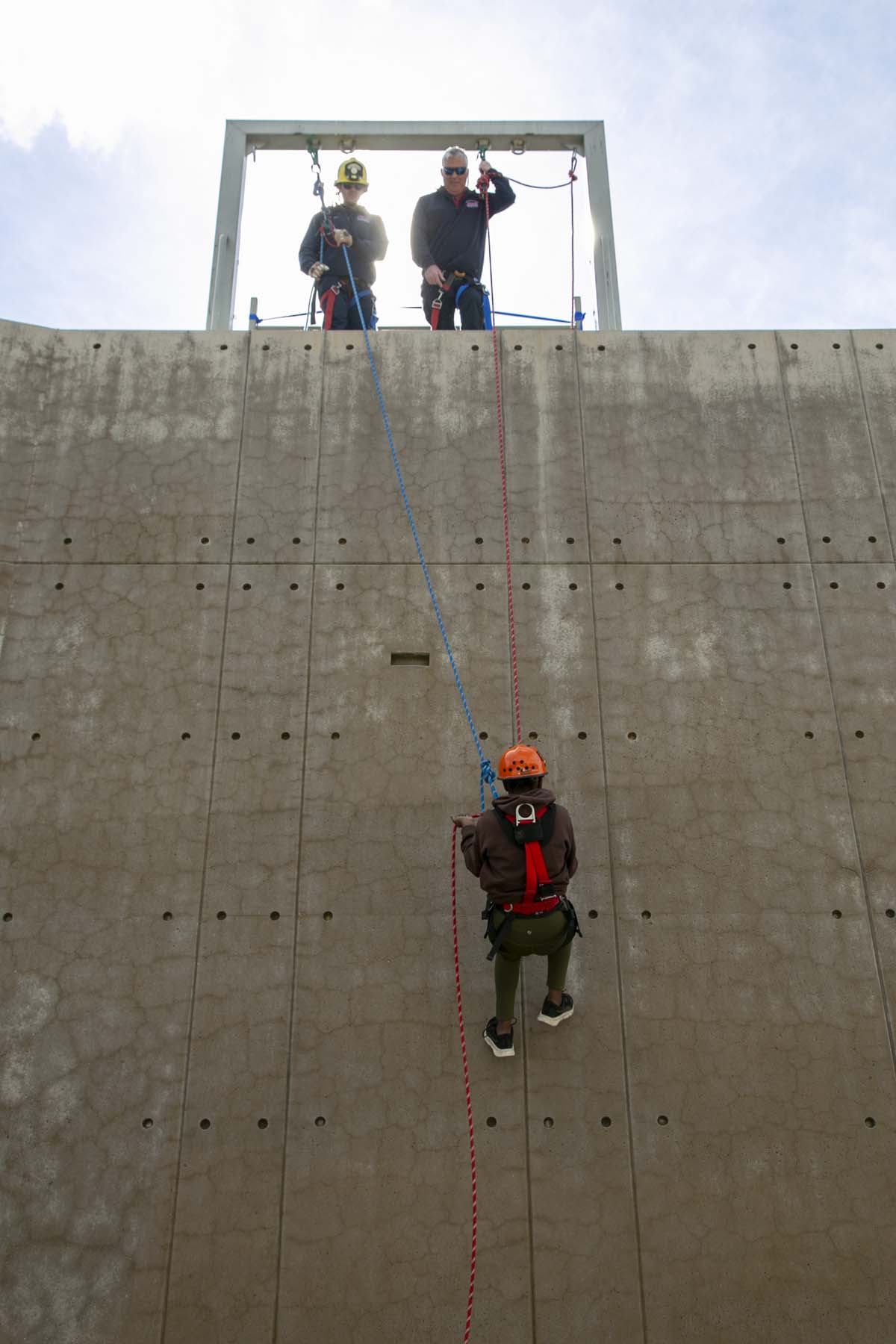 Girls attend the Empowerment Camp at Fire Academy.