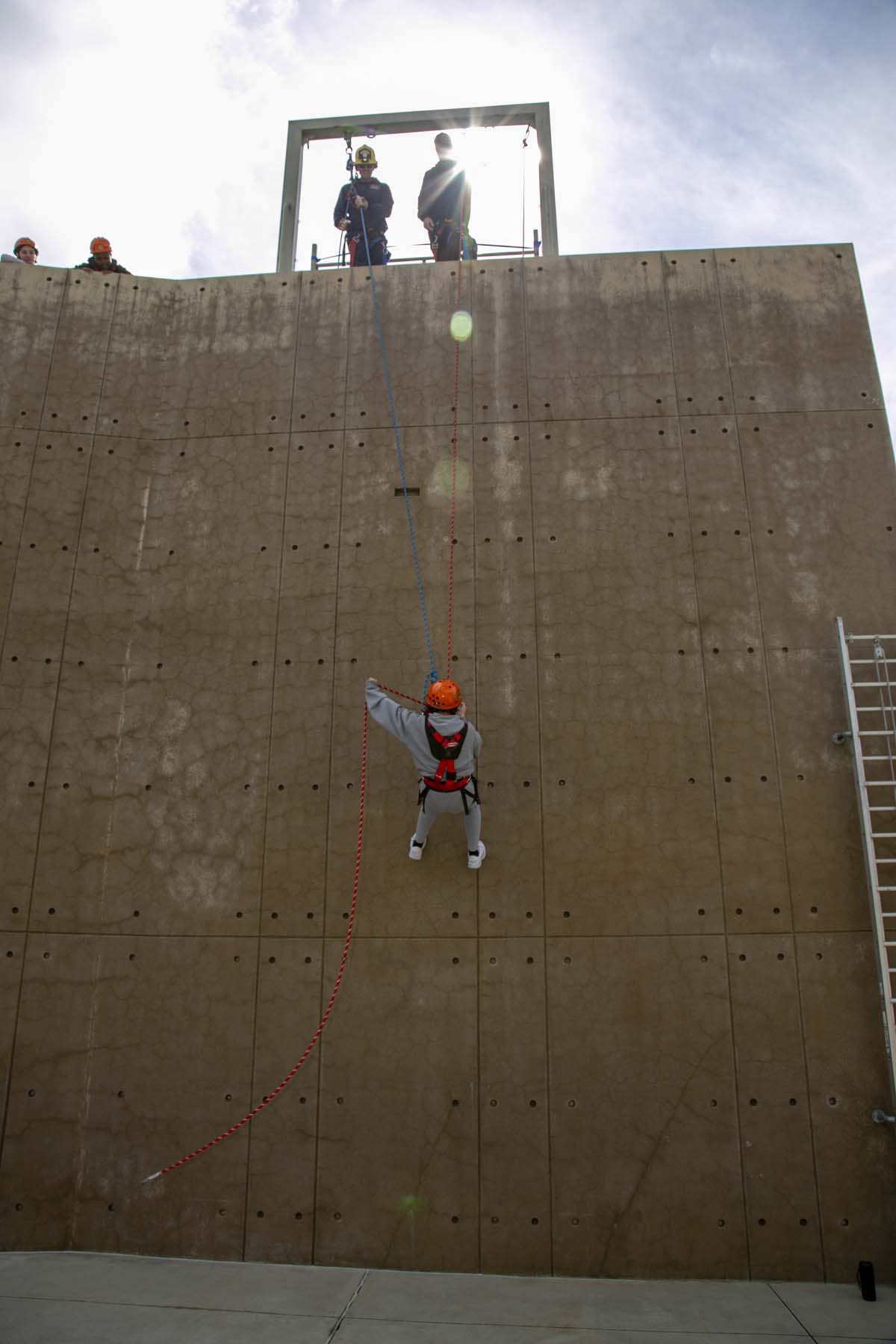 Girls attend the Empowerment Camp at Fire Academy.
