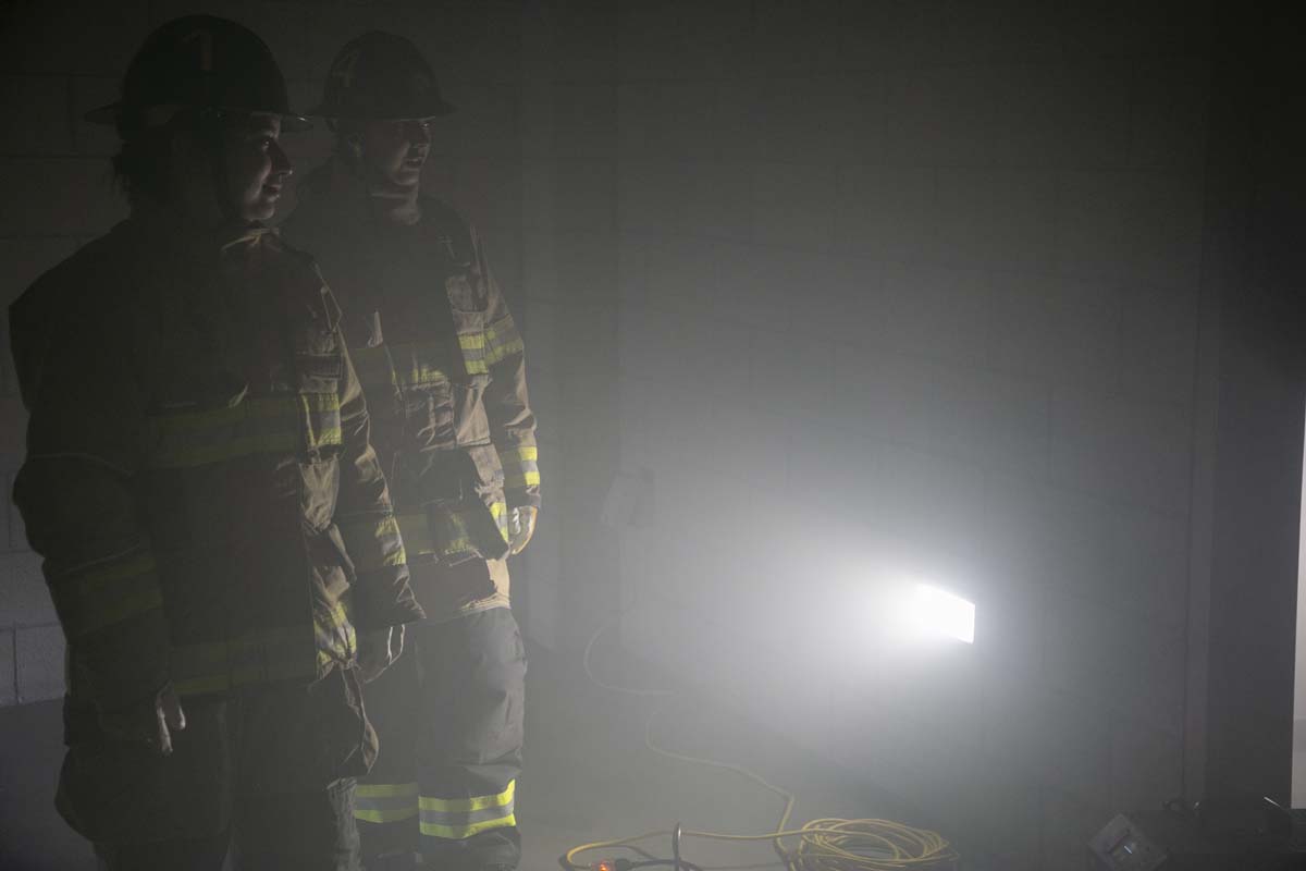 Girls attend the Empowerment Camp at Fire Academy.