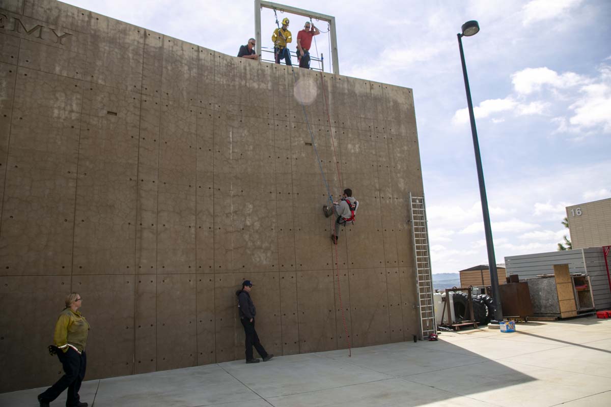 Girls attend the Empowerment Camp at Fire Academy.