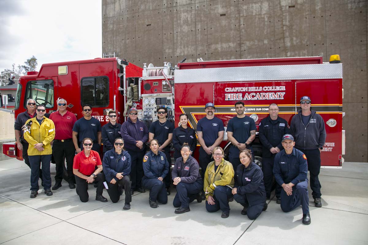 Girls attend the Empowerment Camp at Fire Academy.
