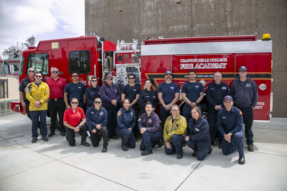 Girls attend the Empowerment Camp at Fire Academy.