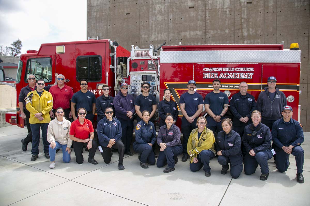 Girls attend the Empowerment Camp at Fire Academy.