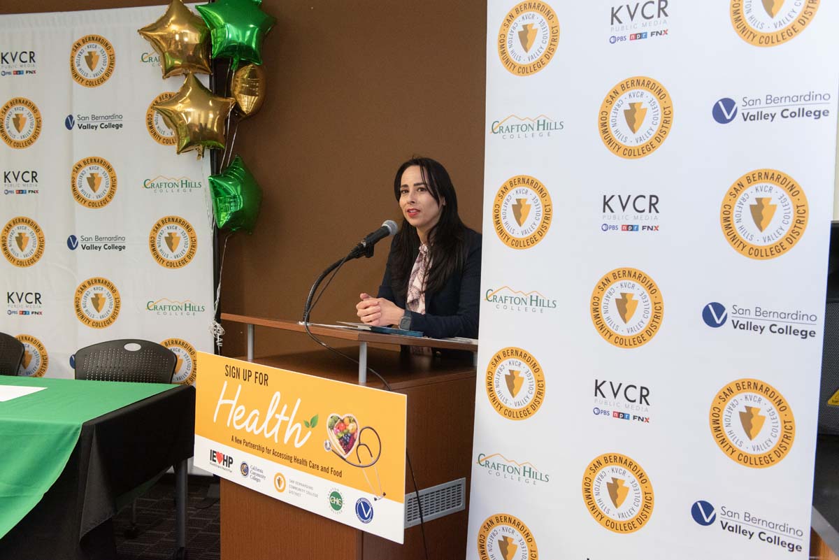 IEHP, SBVC & CHC leadership come together to sign MOU securing health care for students.