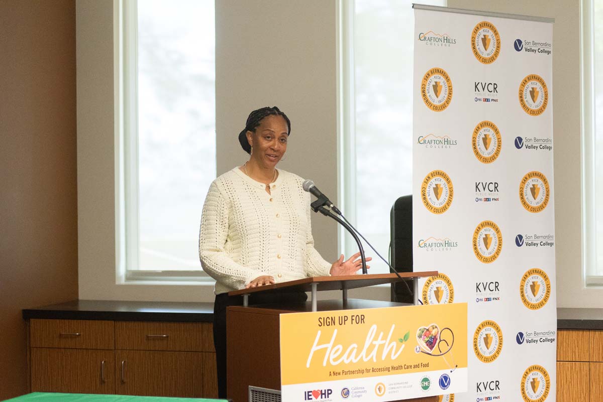 IEHP, SBVC & CHC leadership come together to sign MOU securing health care for students.