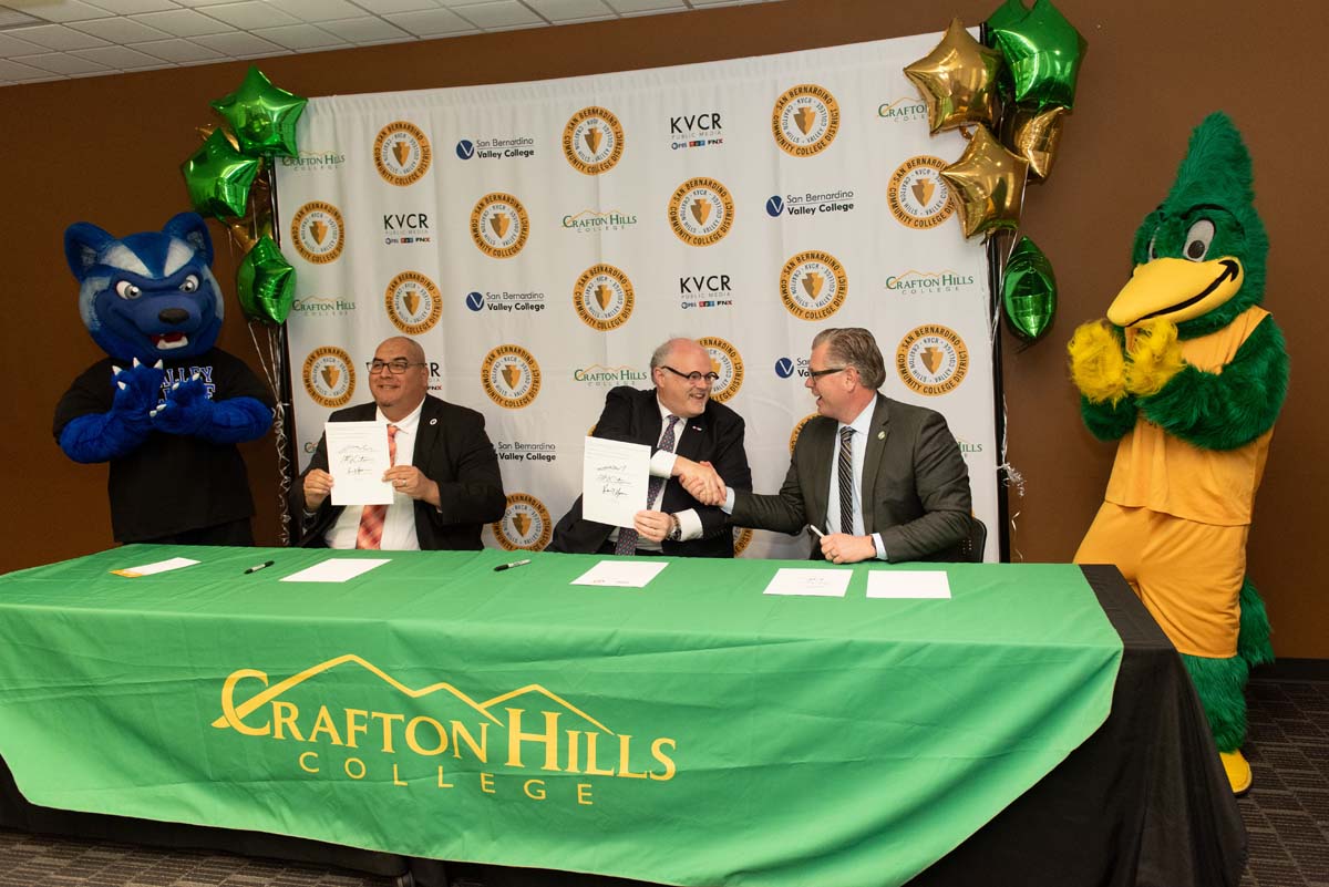 IEHP, SBVC & CHC leadership come together to sign MOU securing health care for students.