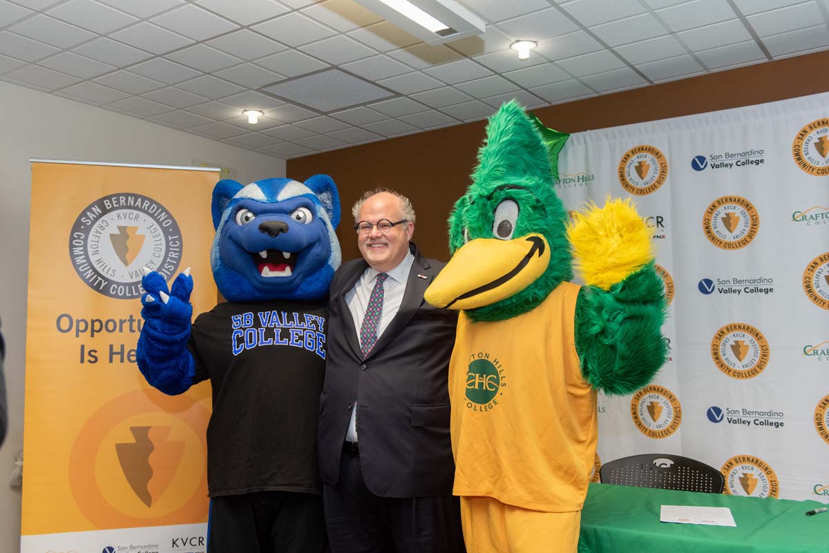 IEHP, SBVC & CHC leadership come together to sign MOU securing health care for students.