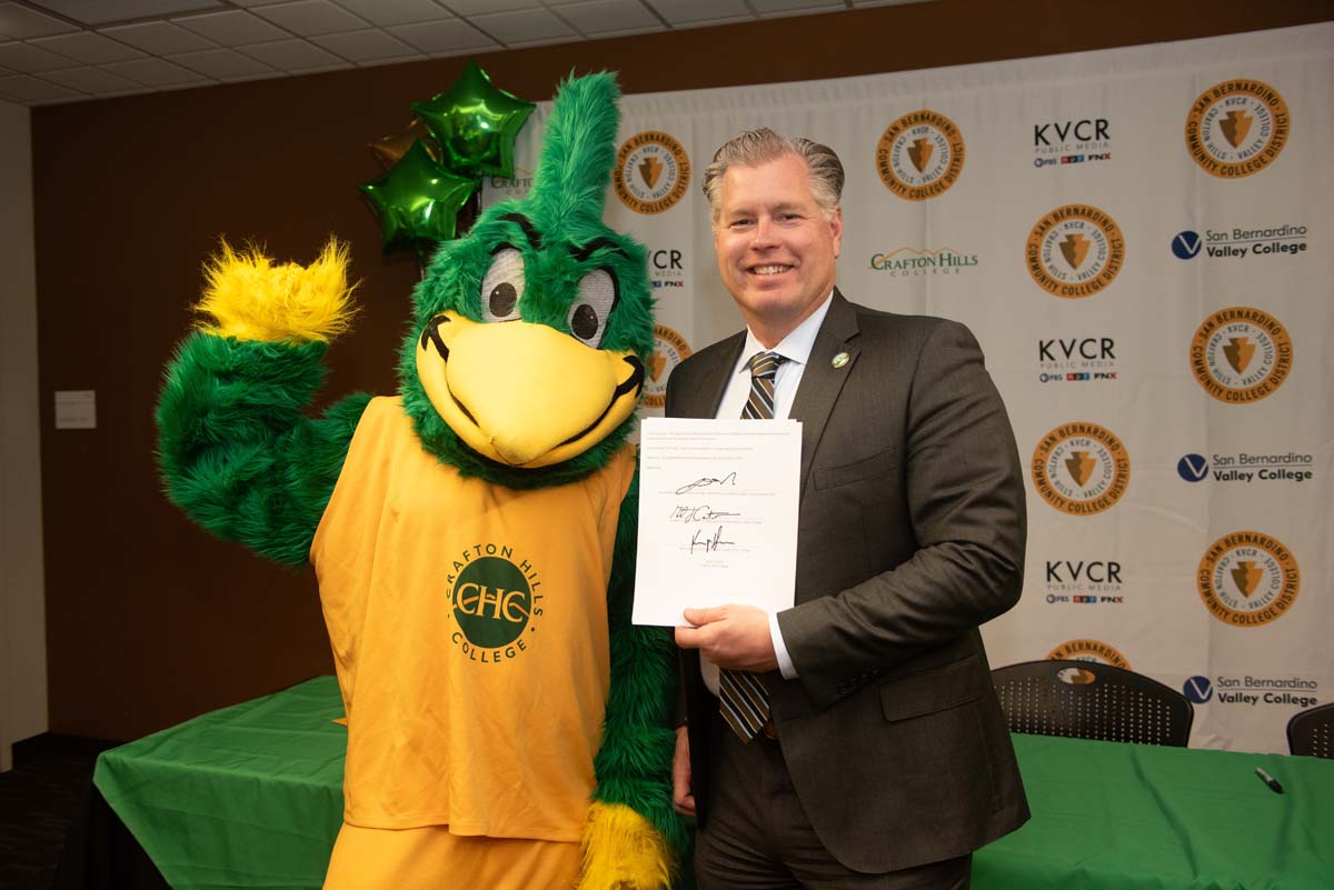 IEHP, SBVC & CHC leadership come together to sign MOU securing health care for students.