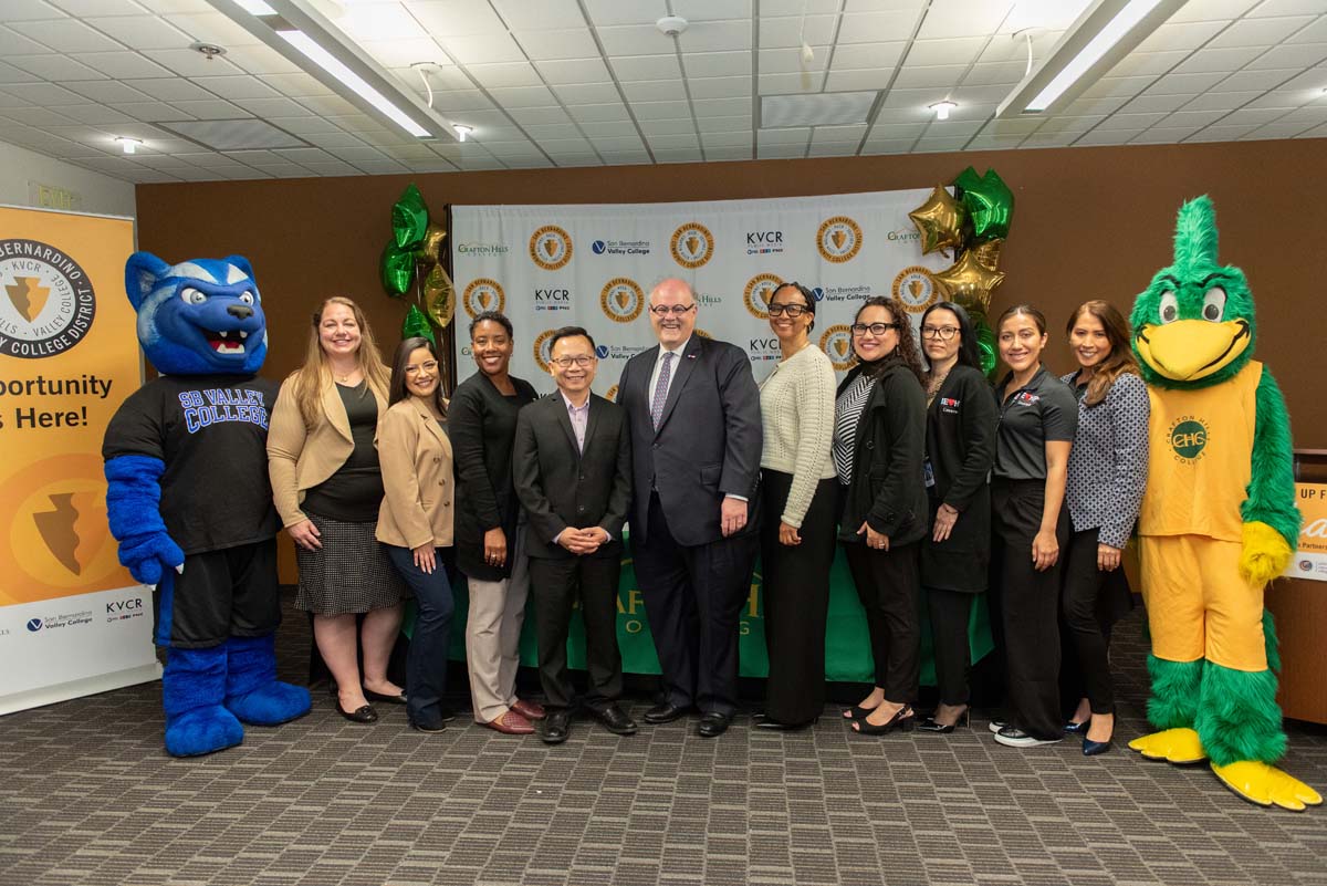 IEHP, SBVC & CHC leadership come together to sign MOU securing health care for students.