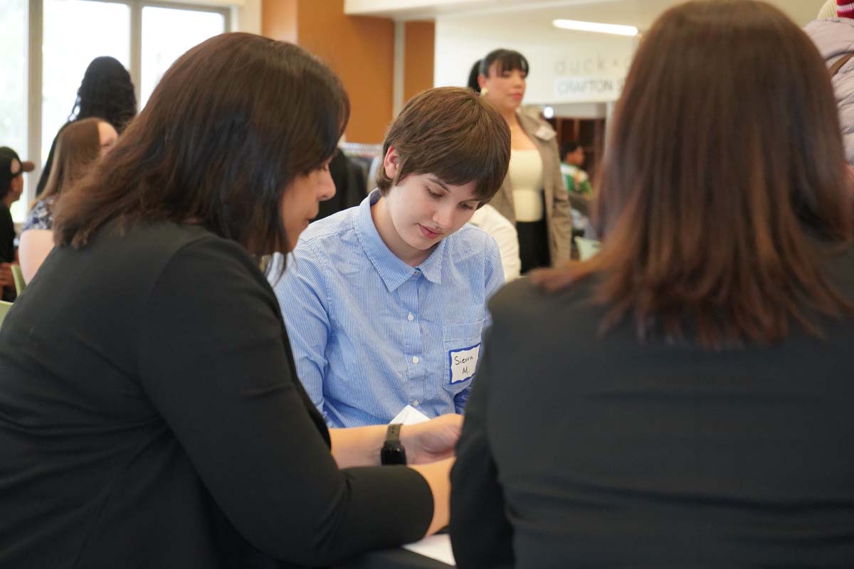 Students attend Etiquette Luncheon at Crafton Hills College.