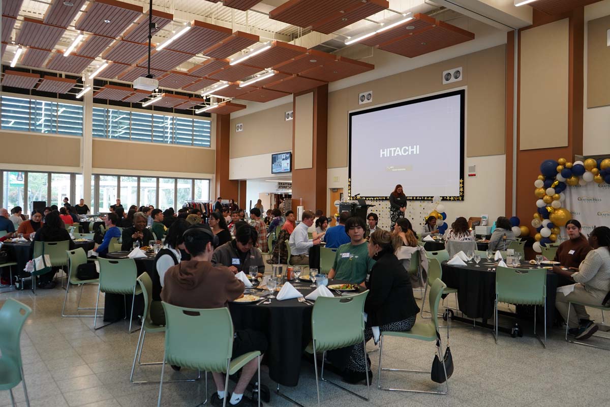 Students attend Etiquette Luncheon at Crafton Hills College.