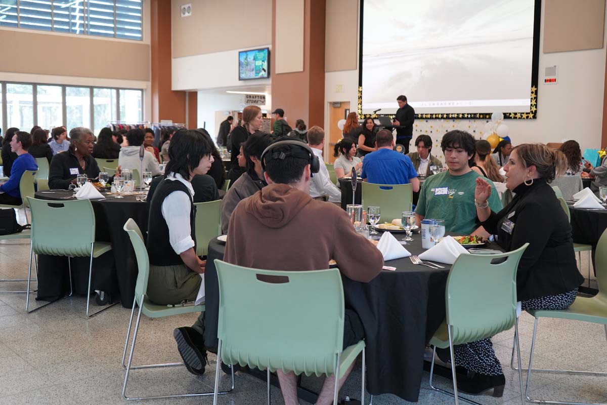 Students attend Etiquette Luncheon at Crafton Hills College.