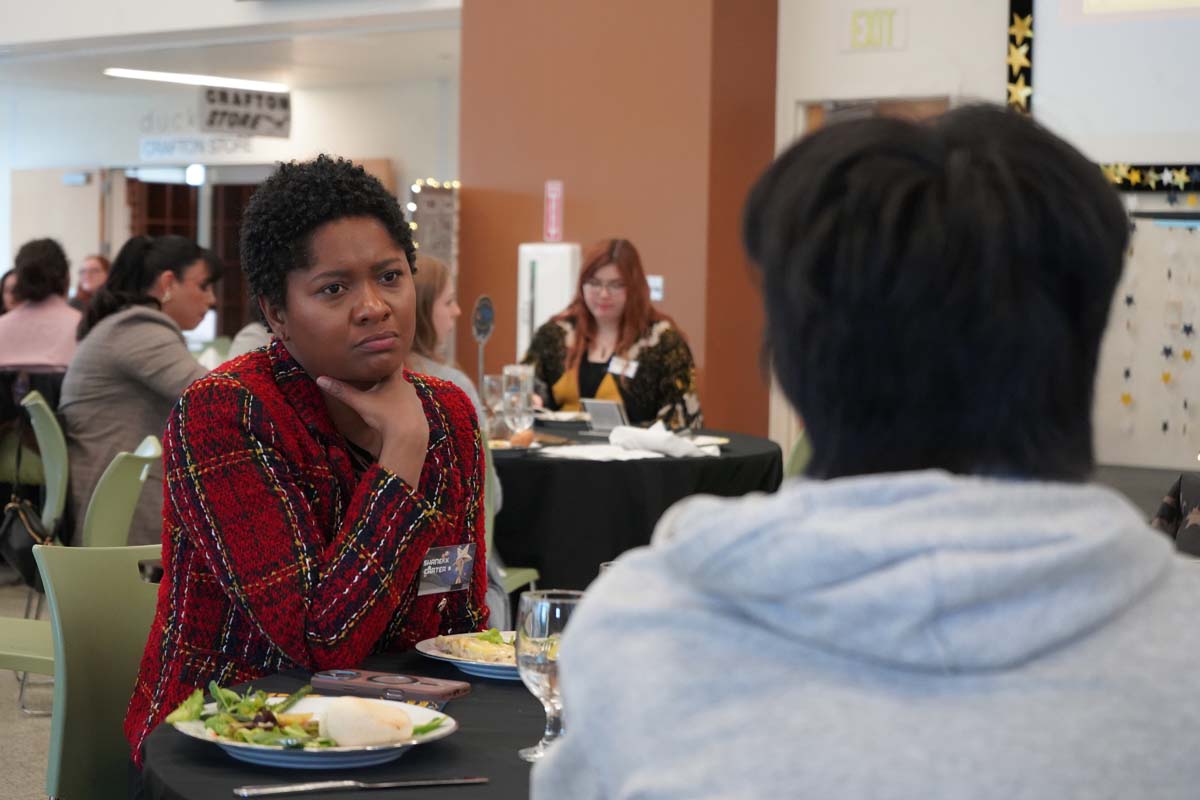 Students attend Etiquette Luncheon at Crafton Hills College.