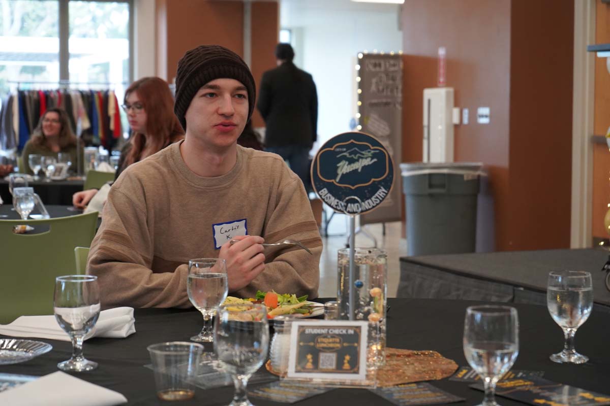 Students attend Etiquette Luncheon at Crafton Hills College.