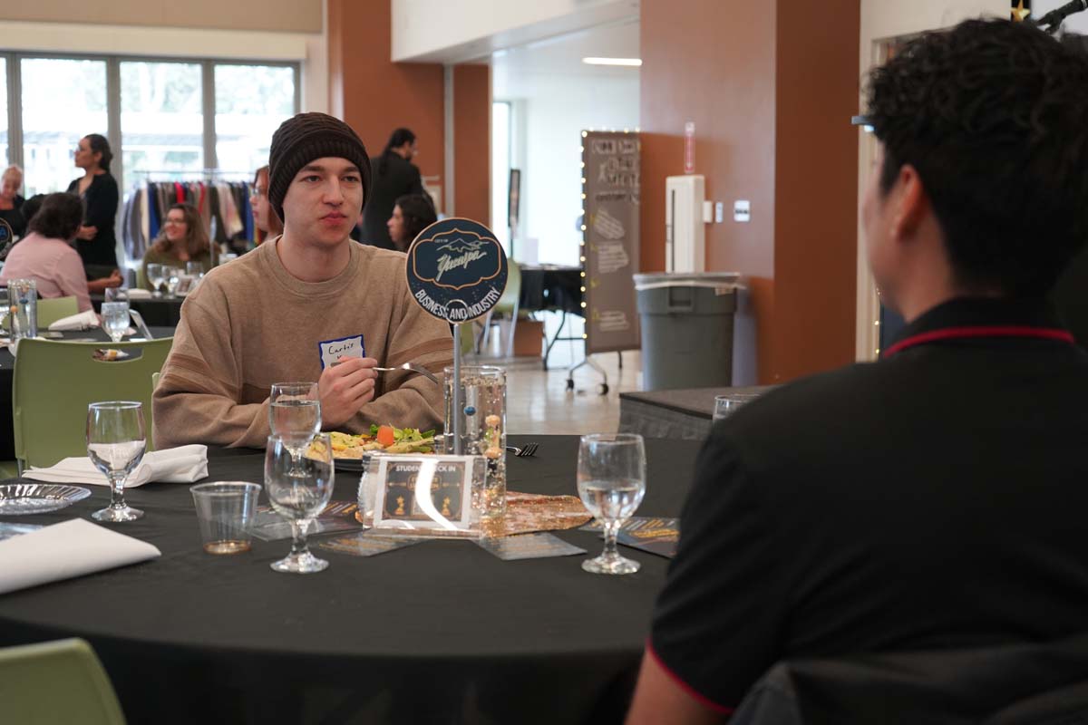 Students attend Etiquette Luncheon at Crafton Hills College.