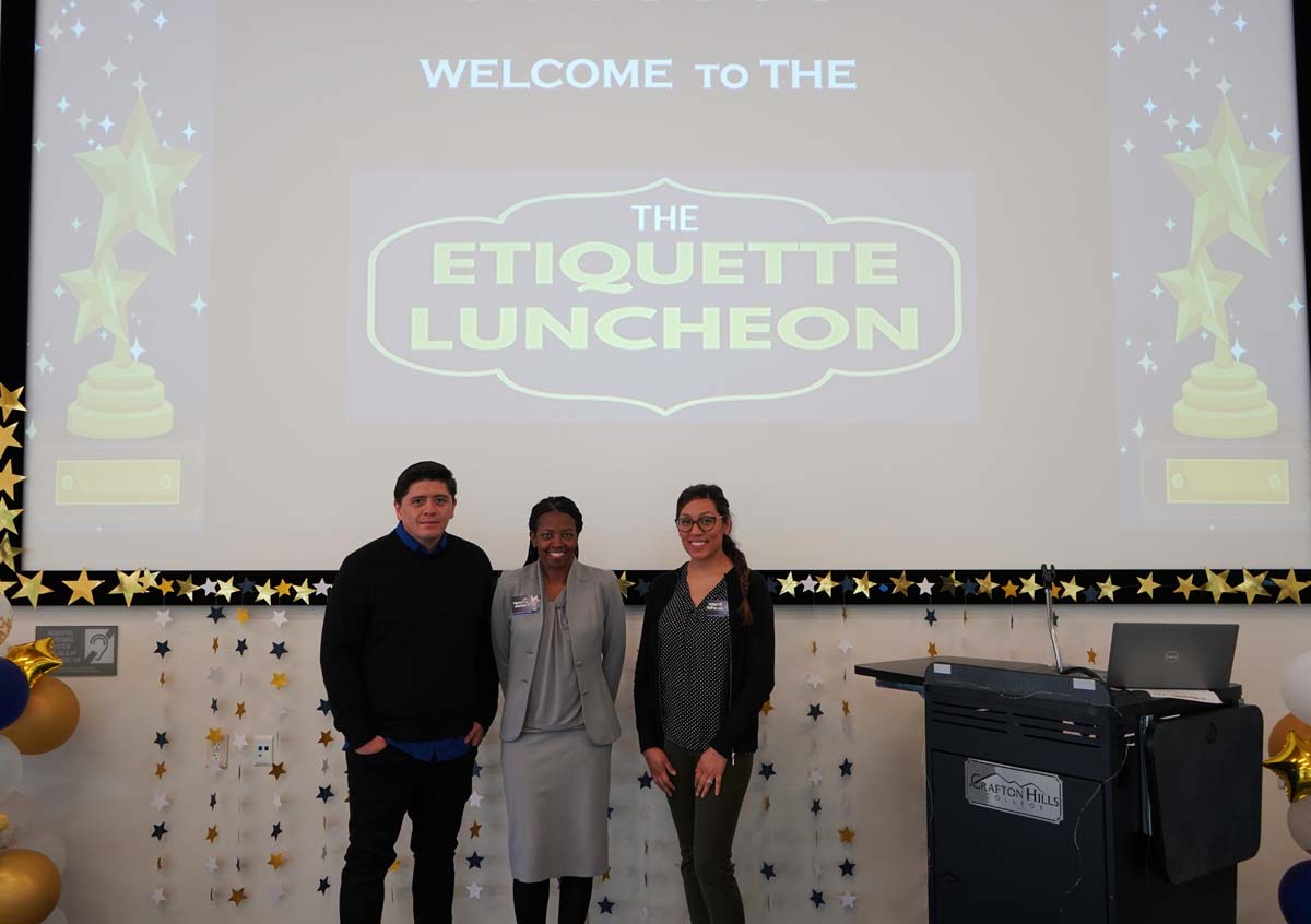 Students attend Etiquette Luncheon at Crafton Hills College.
