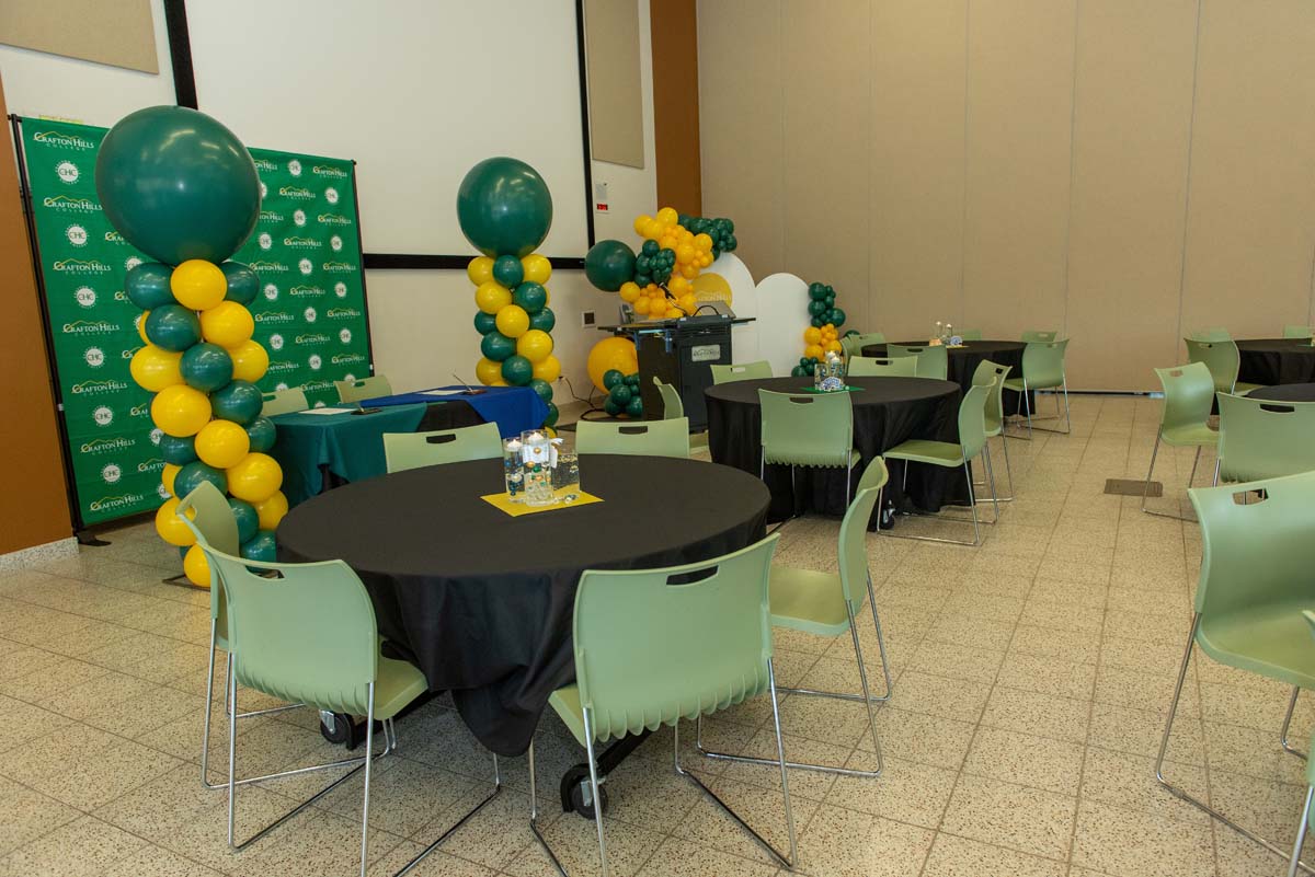 Mascots at the CSUSB CHC Coyotes on the Horizon MOU Signing Ceremony.
